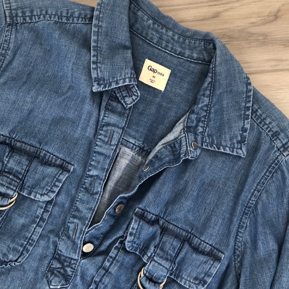 🌱Gap 1969 Classic Denim Long Sleeve - Picture 4 of 6